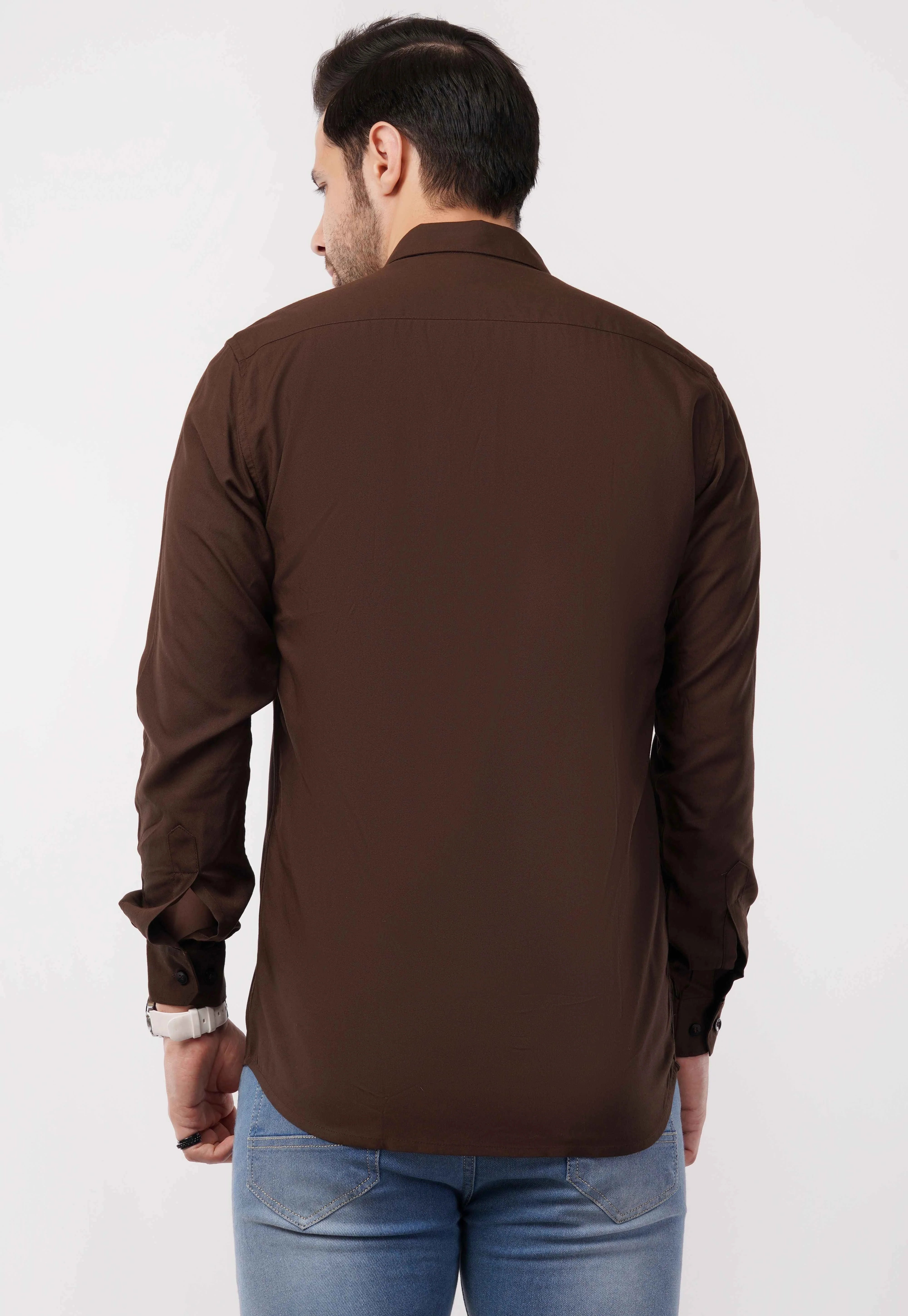Mocha brown Full Sleeve Shirt